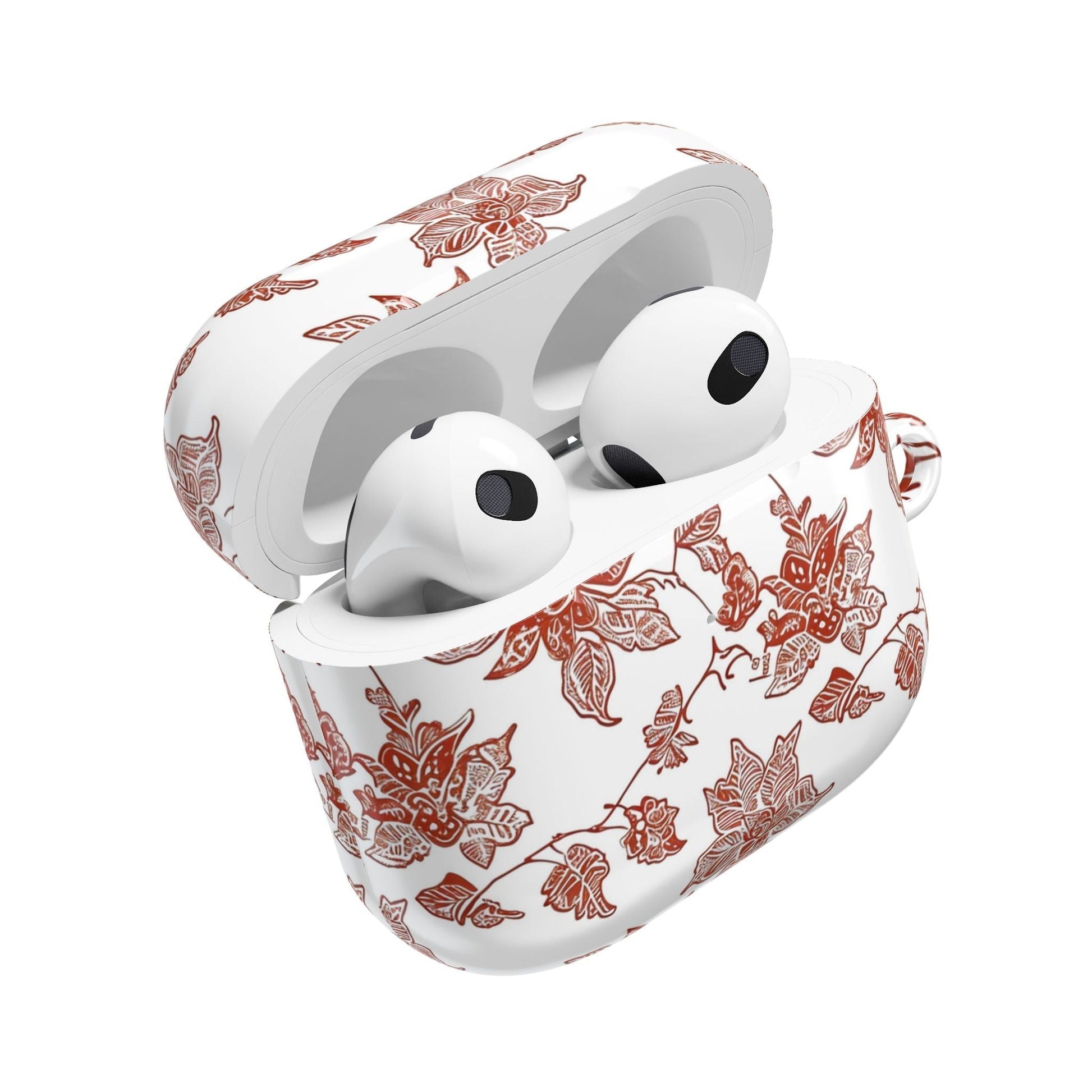 Floral Vine AirPods Case — Vintage Rose Pattern Protective Cover - DIGITAL X