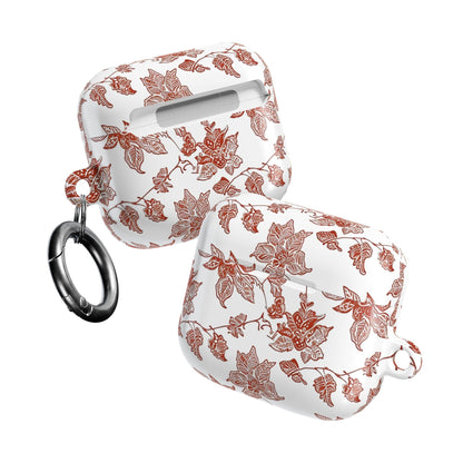 Floral Vine AirPods Case — Vintage Rose Pattern Protective Cover - DIGITAL X
