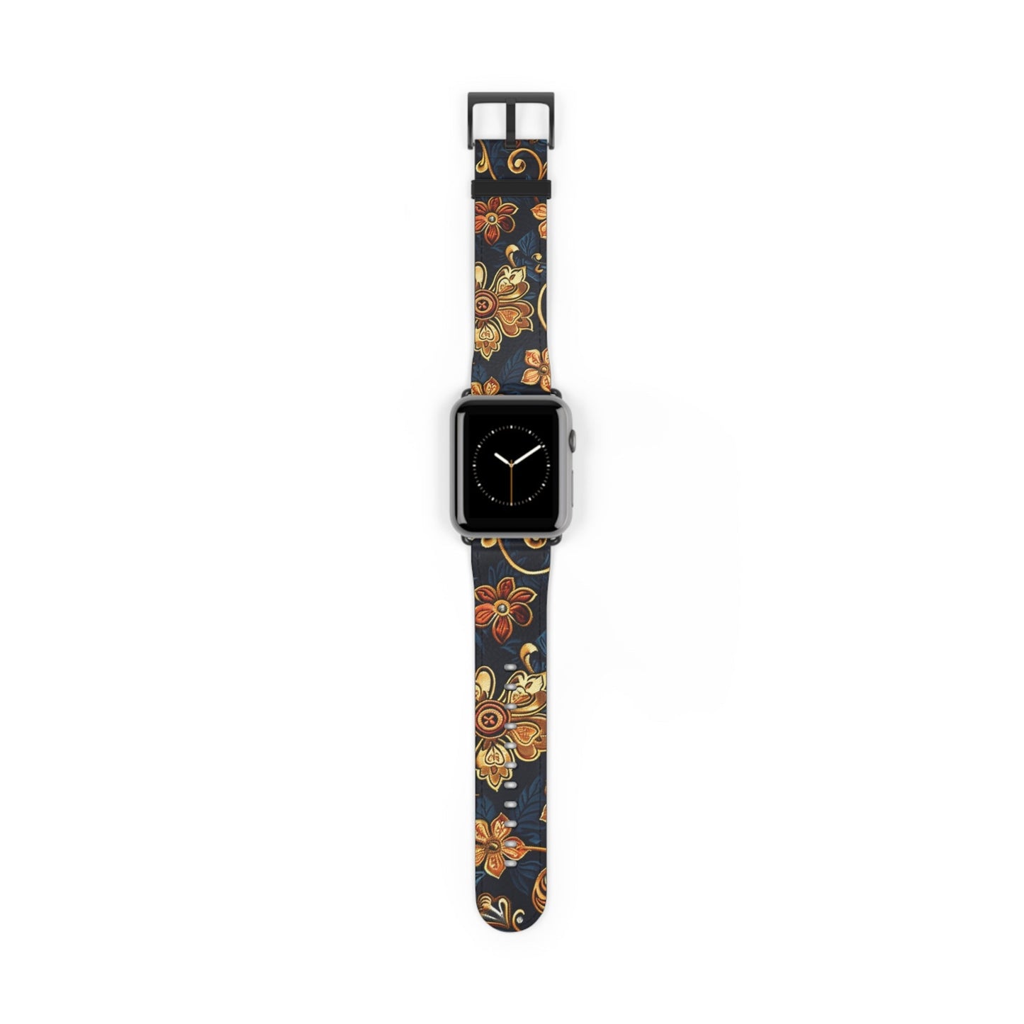 Floral Vintage Apple Watch Band — Dark Boho Floral Strap - DIGITAL X