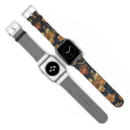Floral Vintage Apple Watch Band — Dark Boho Floral Strap - DIGITAL X