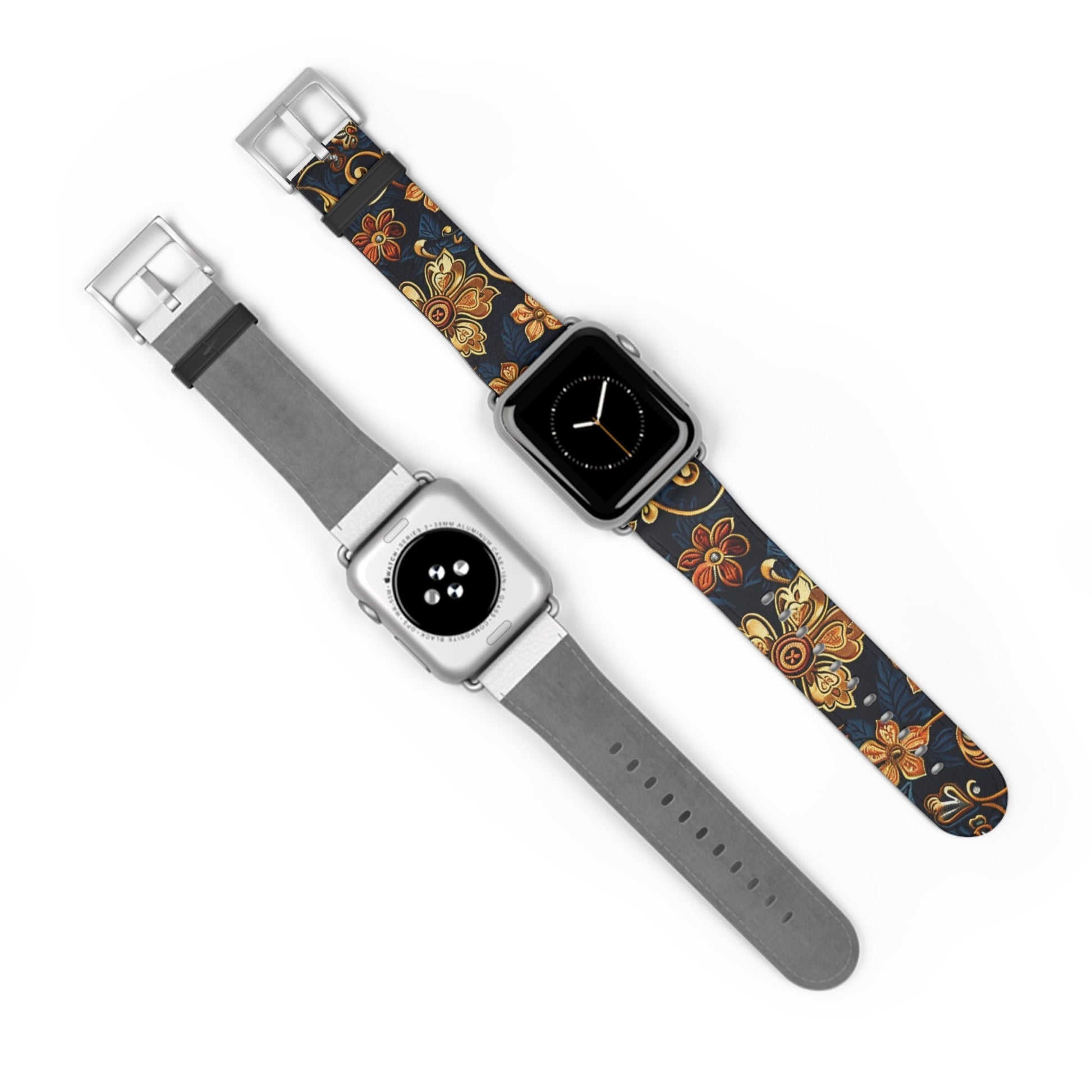 Floral Vintage Apple Watch Band — Dark Boho Floral Strap - DIGITAL X