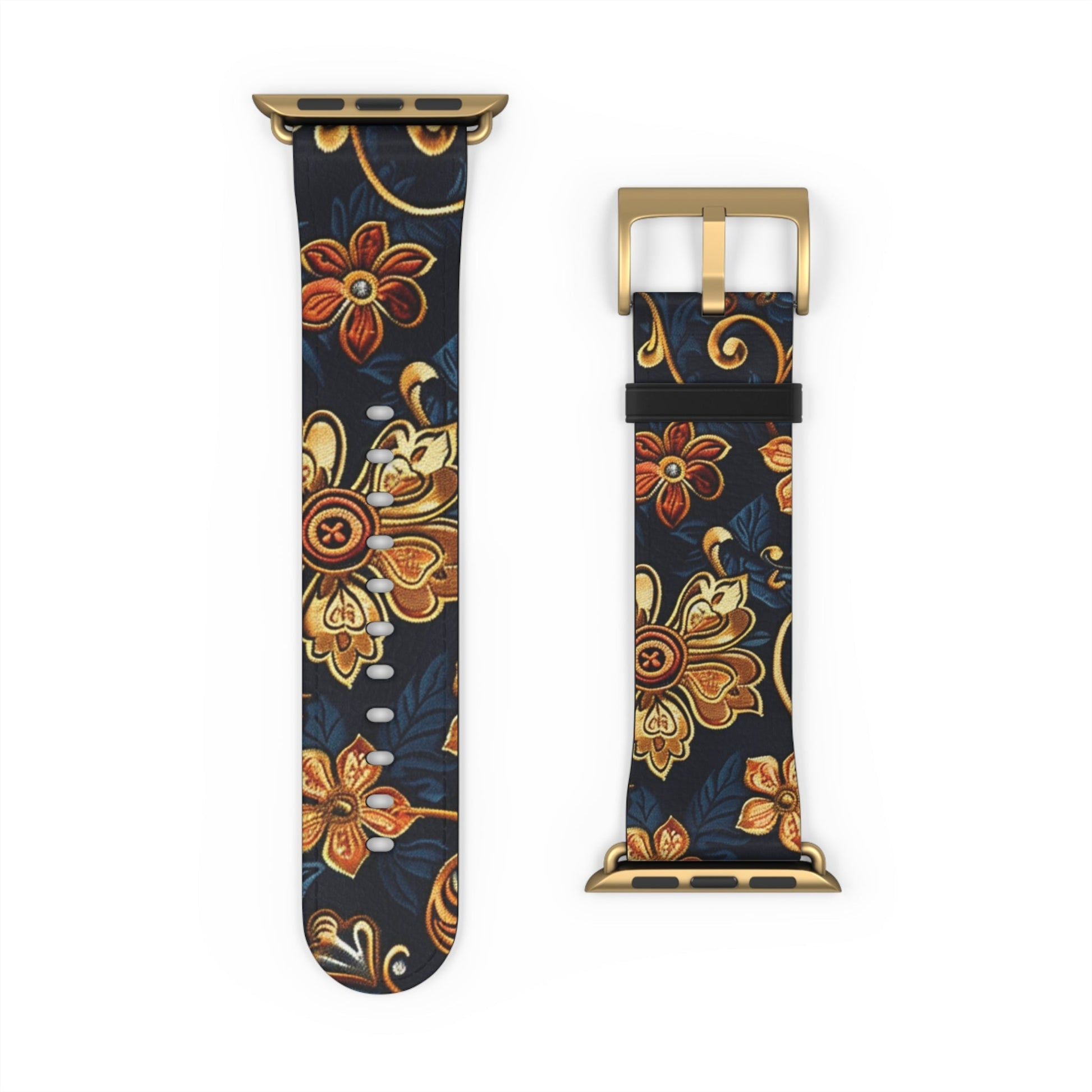 Floral Vintage Apple Watch Band — Dark Boho Floral Strap - DIGITAL X