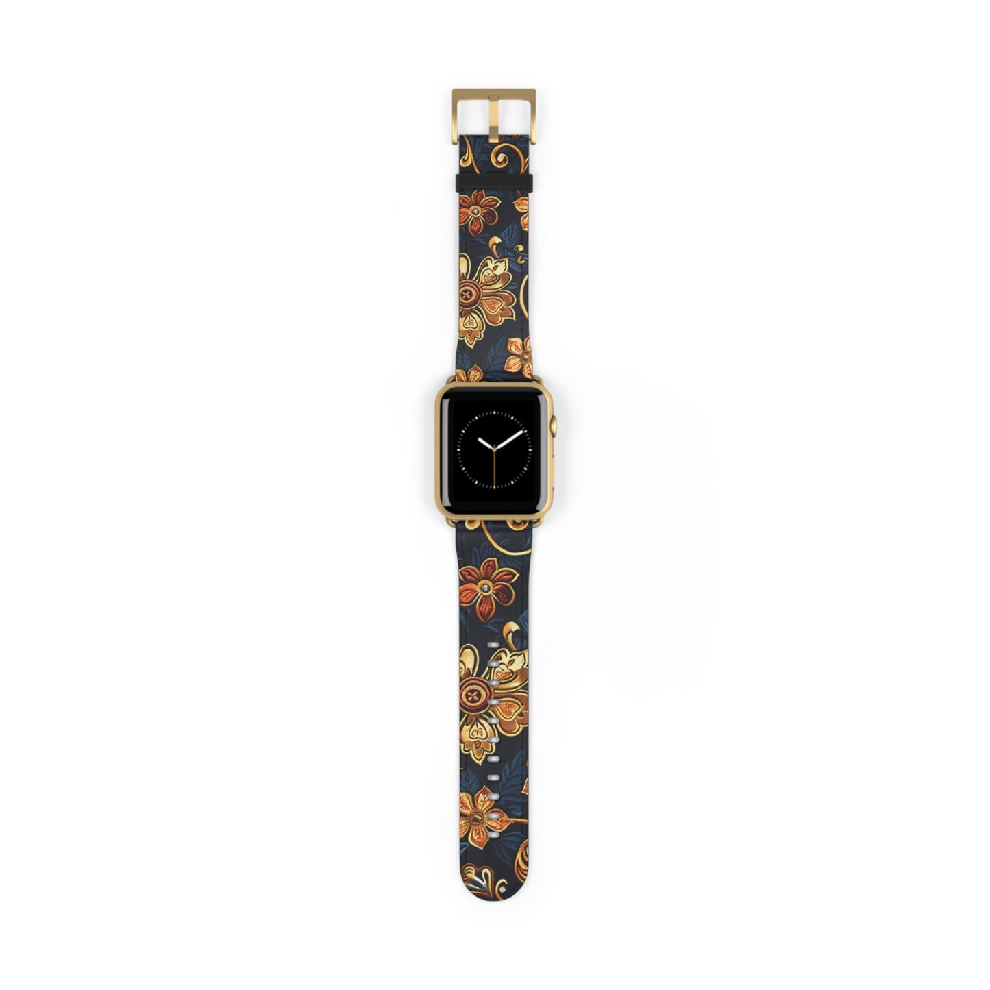 Floral Vintage Apple Watch Band — Dark Boho Floral Strap - DIGITAL X