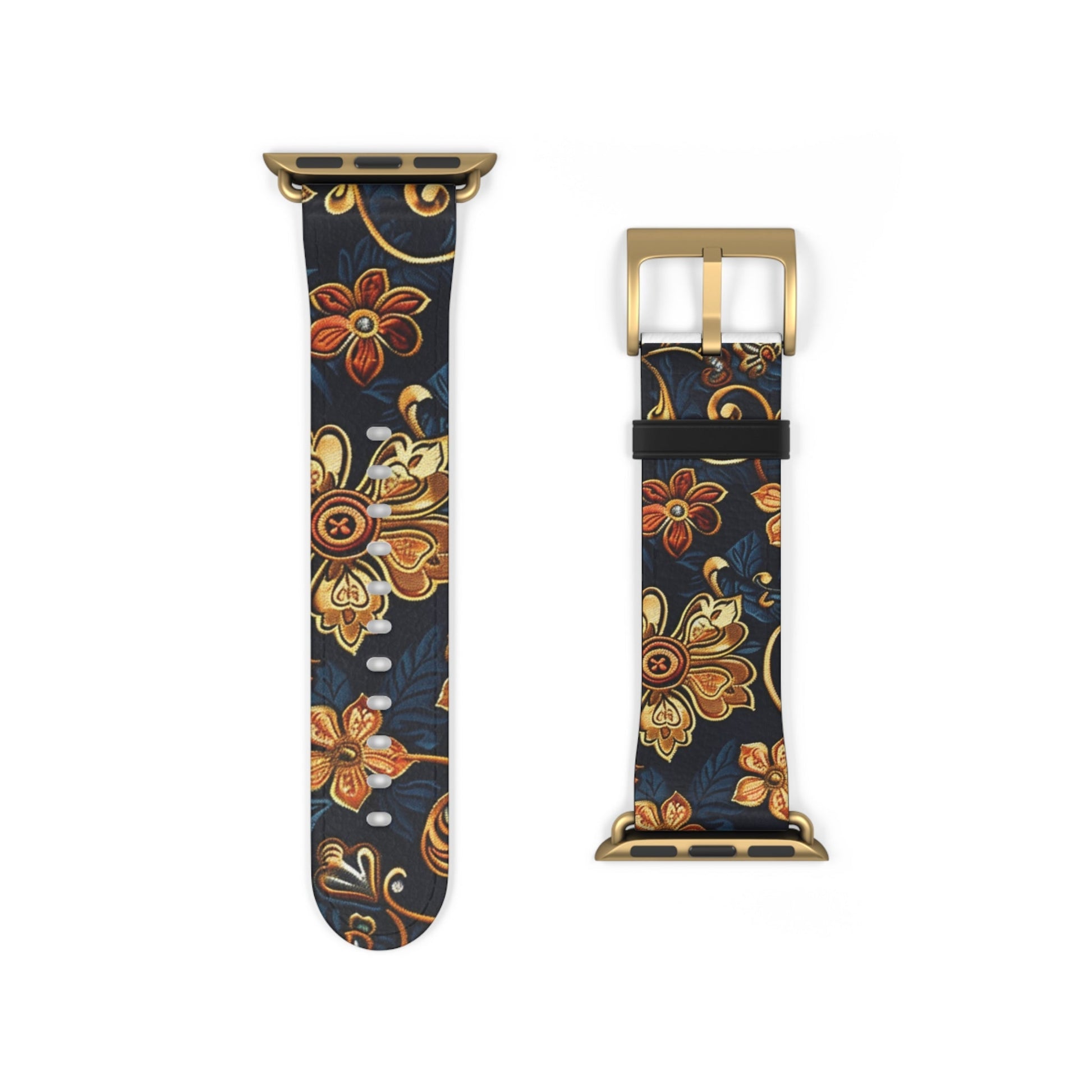 Floral Vintage Apple Watch Band — Dark Boho Floral Strap - DIGITAL X