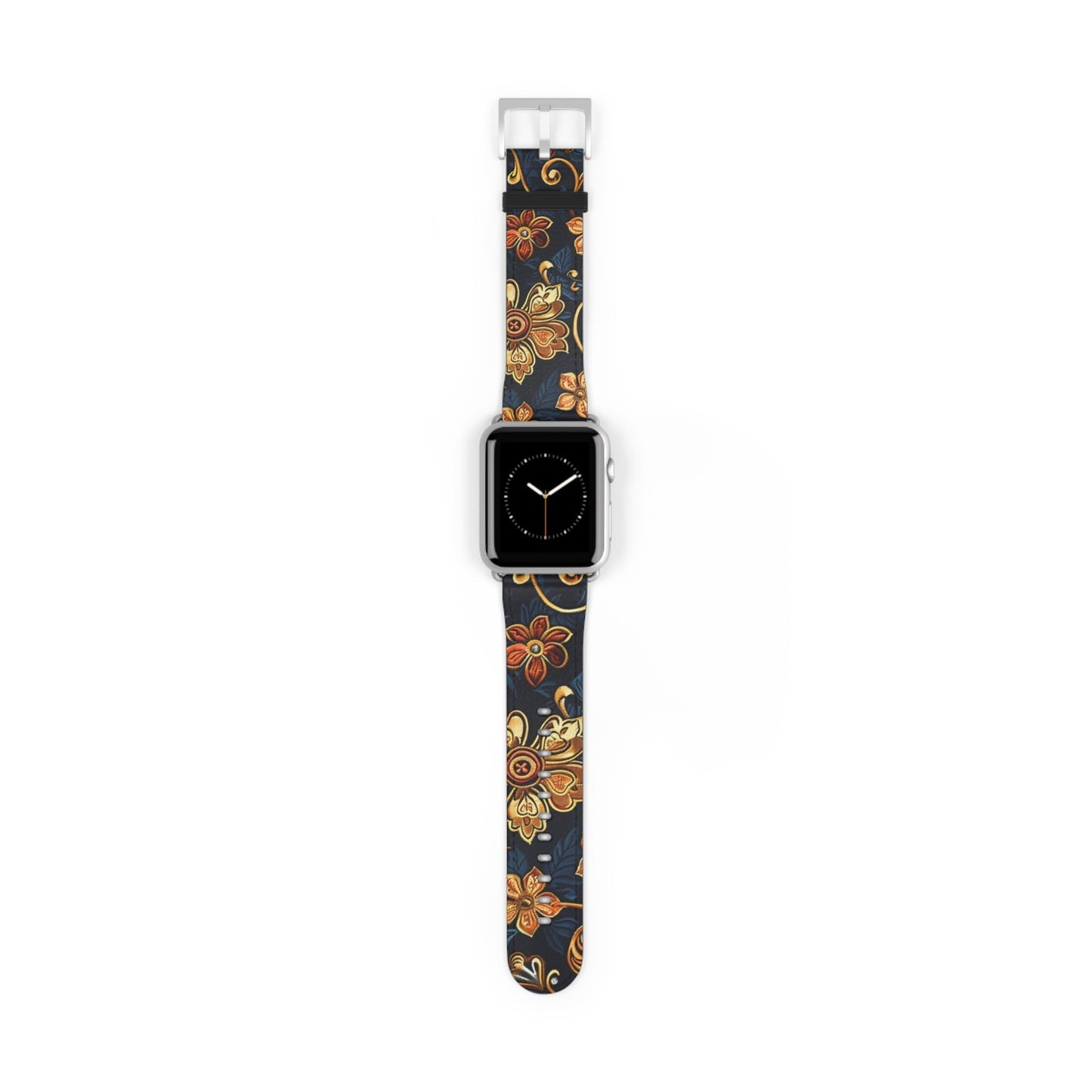 Floral Vintage Apple Watch Band — Dark Boho Floral Strap - DIGITAL X