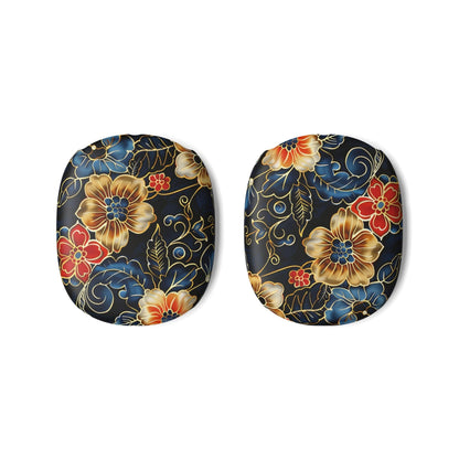 Floral Vintage Pattern AirPod Max Case — Black Gold Red Blue Floral Headphone Covers - DIGITAL X