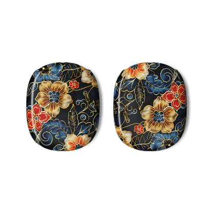 Floral Vintage Pattern AirPod Max Case — Black Gold Red Blue Floral Headphone Covers - DIGITAL X