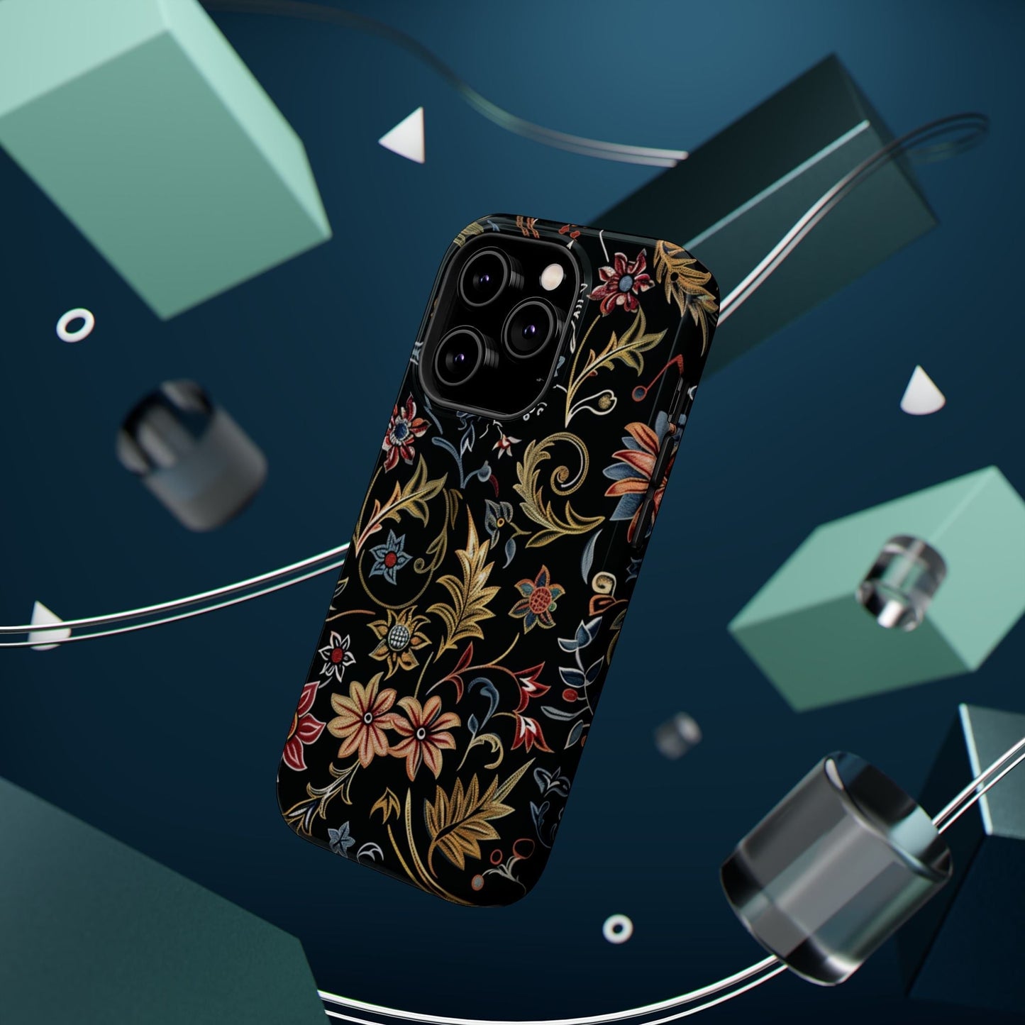 Floral Vintage Phone Case — Magnetic Impact - Resistant - DIGITAL X