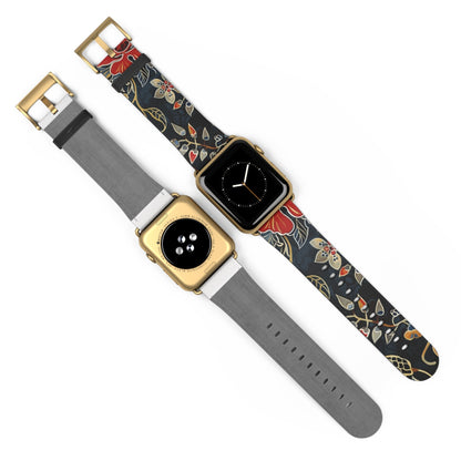 Floral Vintage Watch Band — Dark Botanical Apple Watch Strap - DIGITAL X