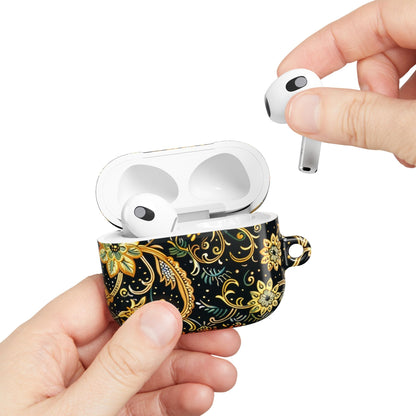 Gold Floral Paisley AirPod Case — Elegant Protective Charging Case - DIGITAL X