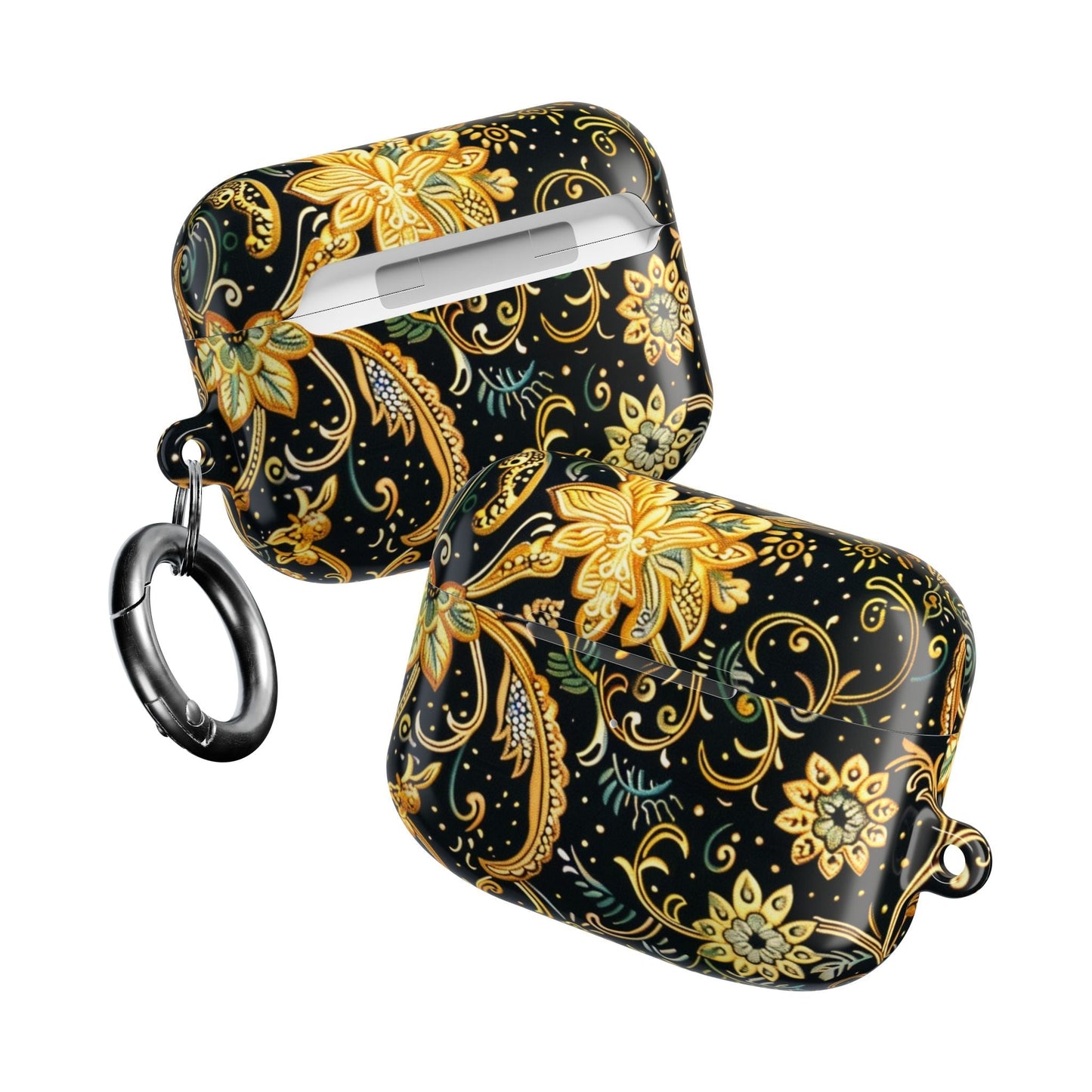Gold Floral Paisley AirPod Case — Elegant Protective Charging Case - DIGITAL X