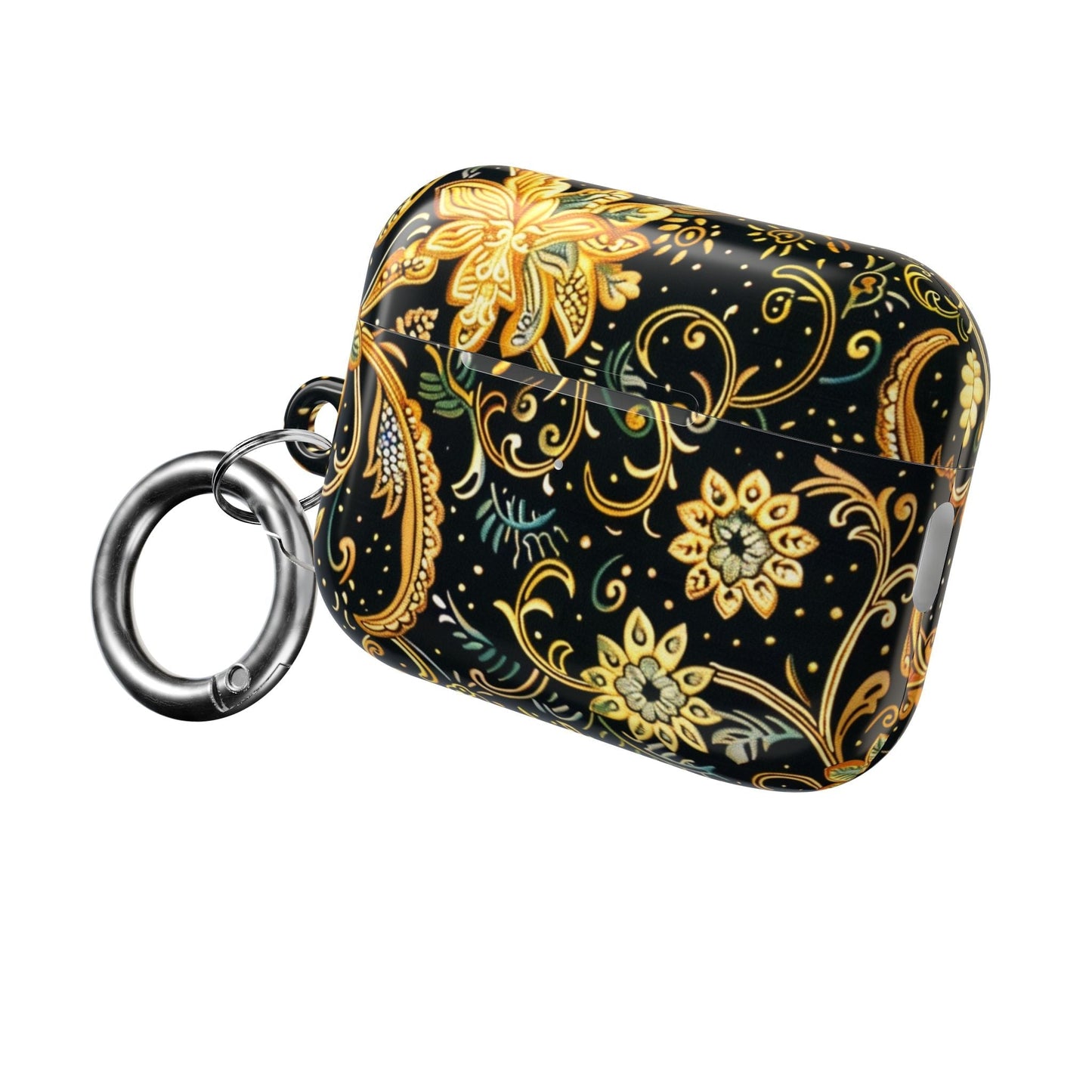 Gold Floral Paisley AirPod Case — Elegant Protective Charging Case - DIGITAL X