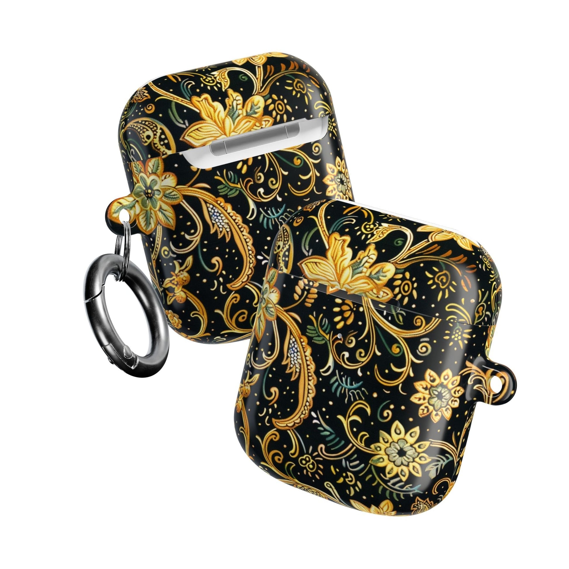 Gold Floral Paisley AirPod Case — Elegant Protective Charging Case - DIGITAL X