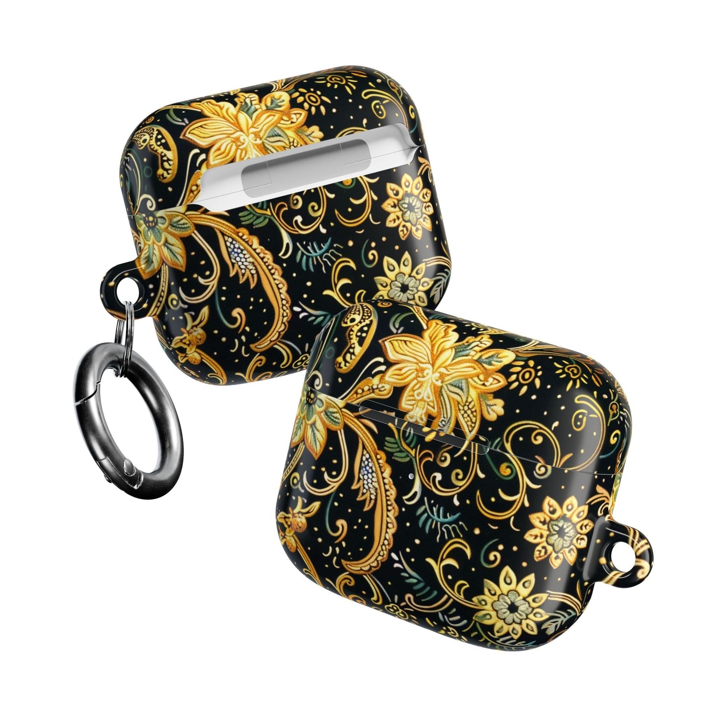 Gold Floral Paisley AirPod Case — Elegant Protective Charging Case - DIGITAL X