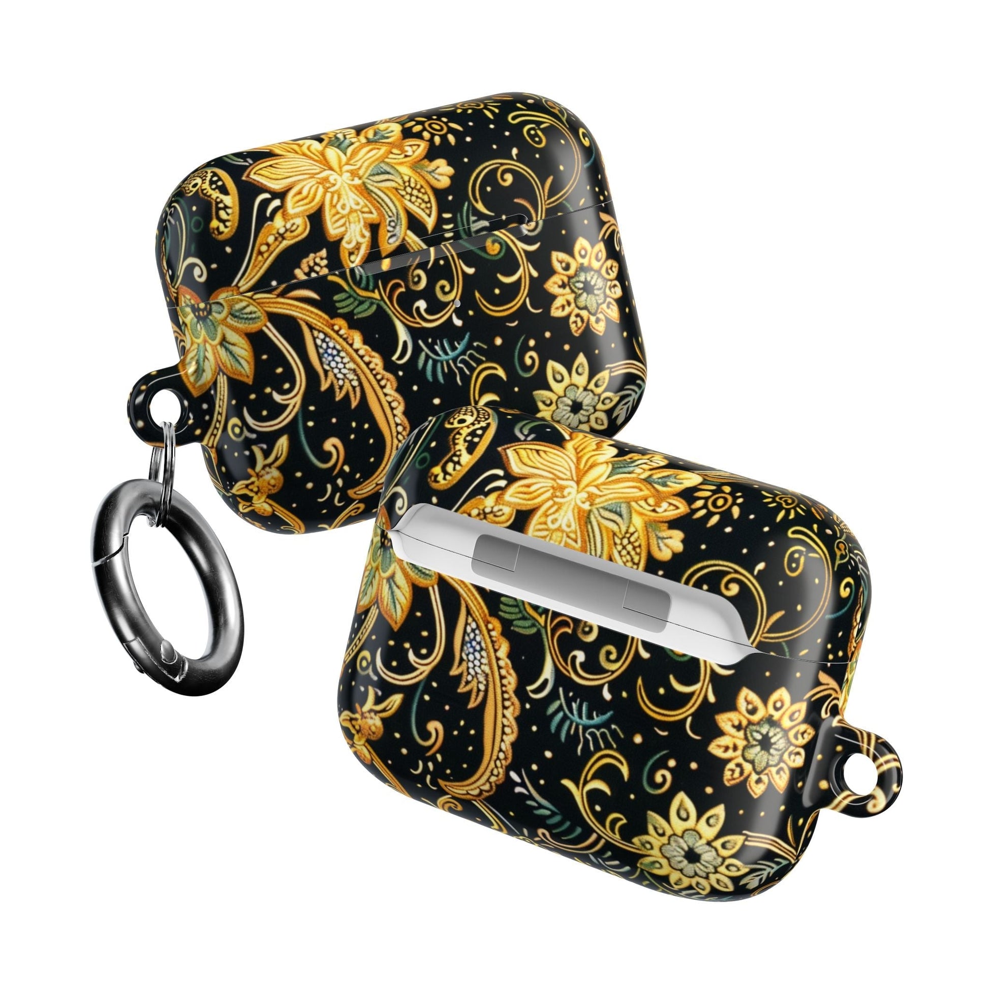 Gold Floral Paisley AirPod Case — Elegant Protective Charging Case - DIGITAL X