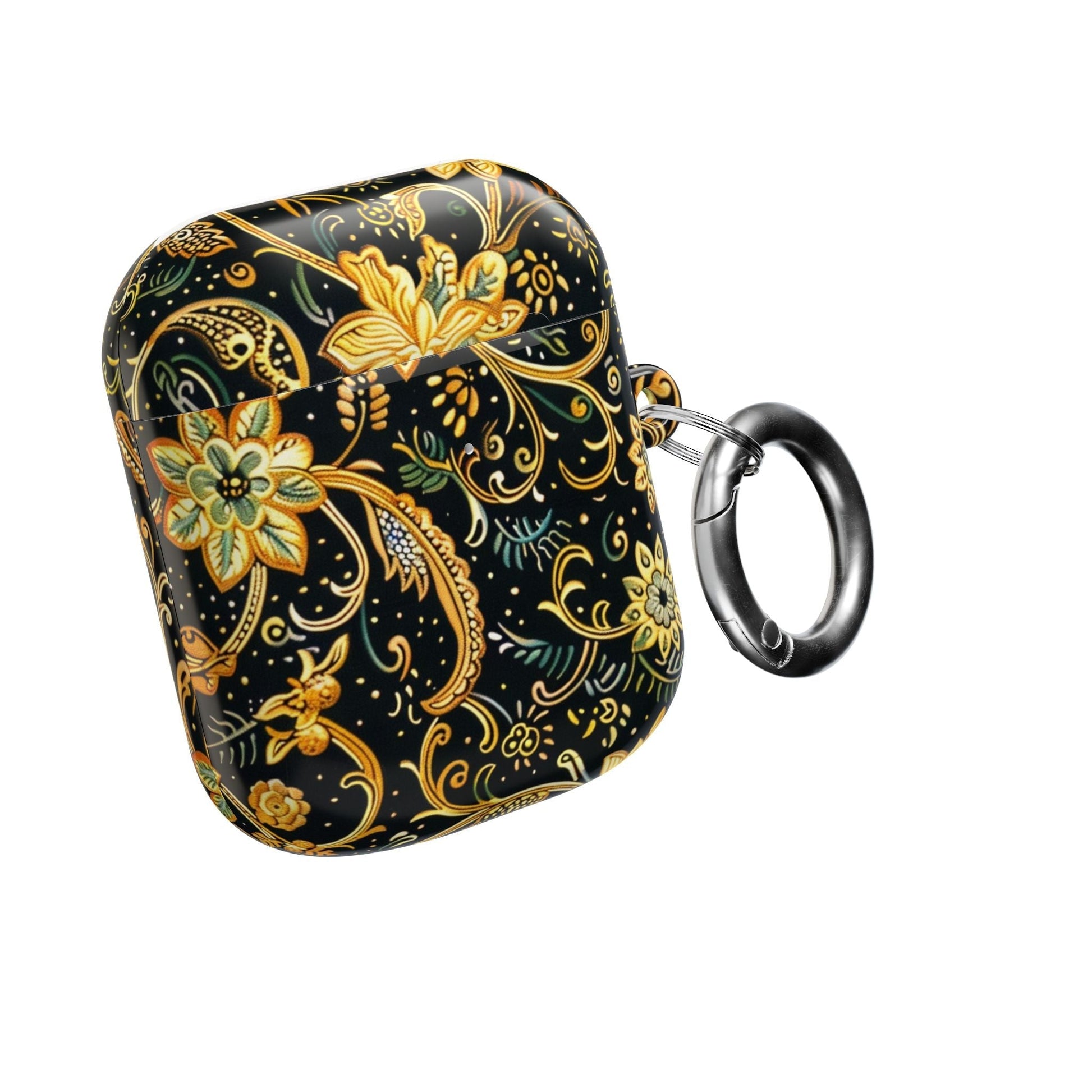 Gold Floral Paisley AirPod Case — Elegant Protective Charging Case - DIGITAL X