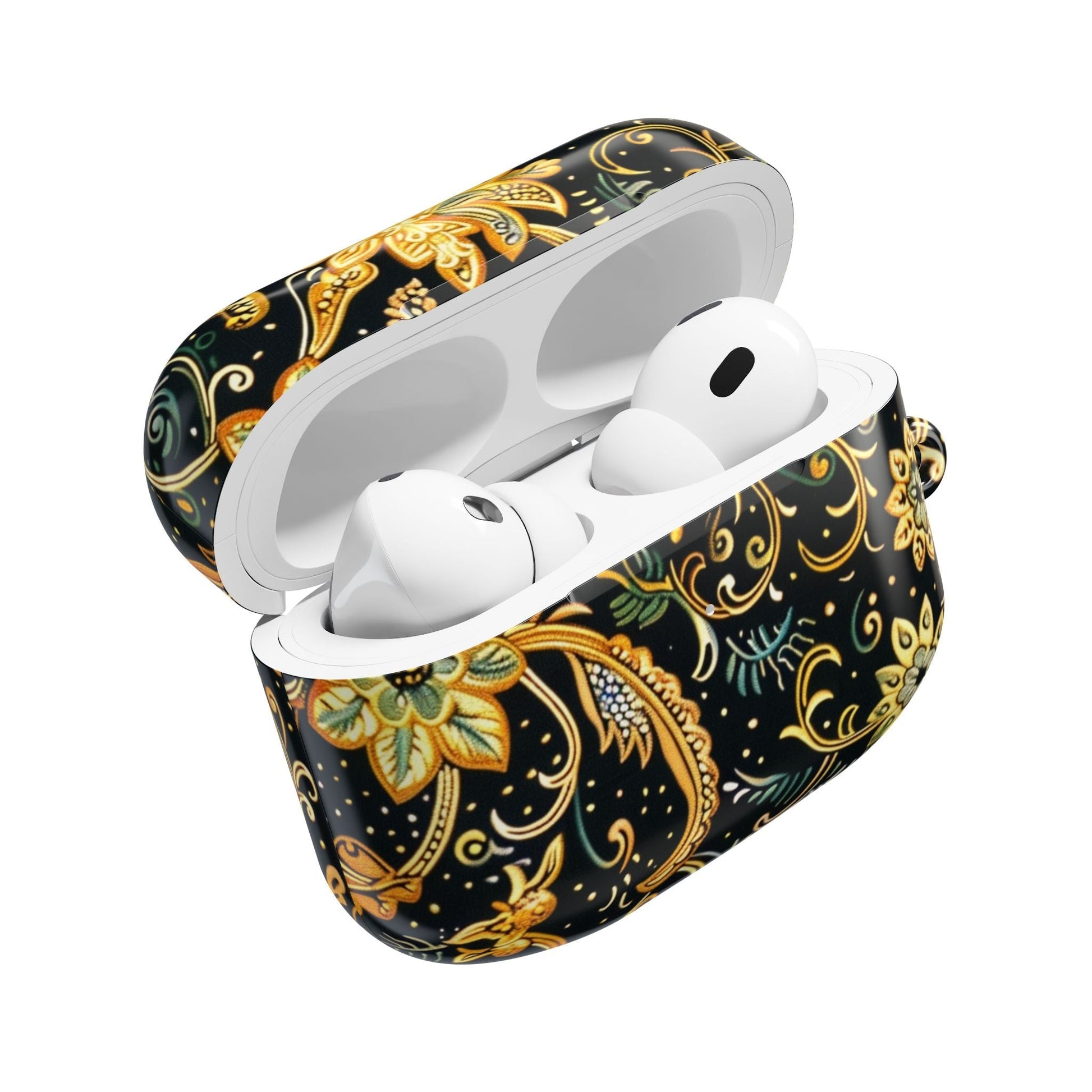 Gold Floral Paisley AirPod Case — Elegant Protective Charging Case - DIGITAL X
