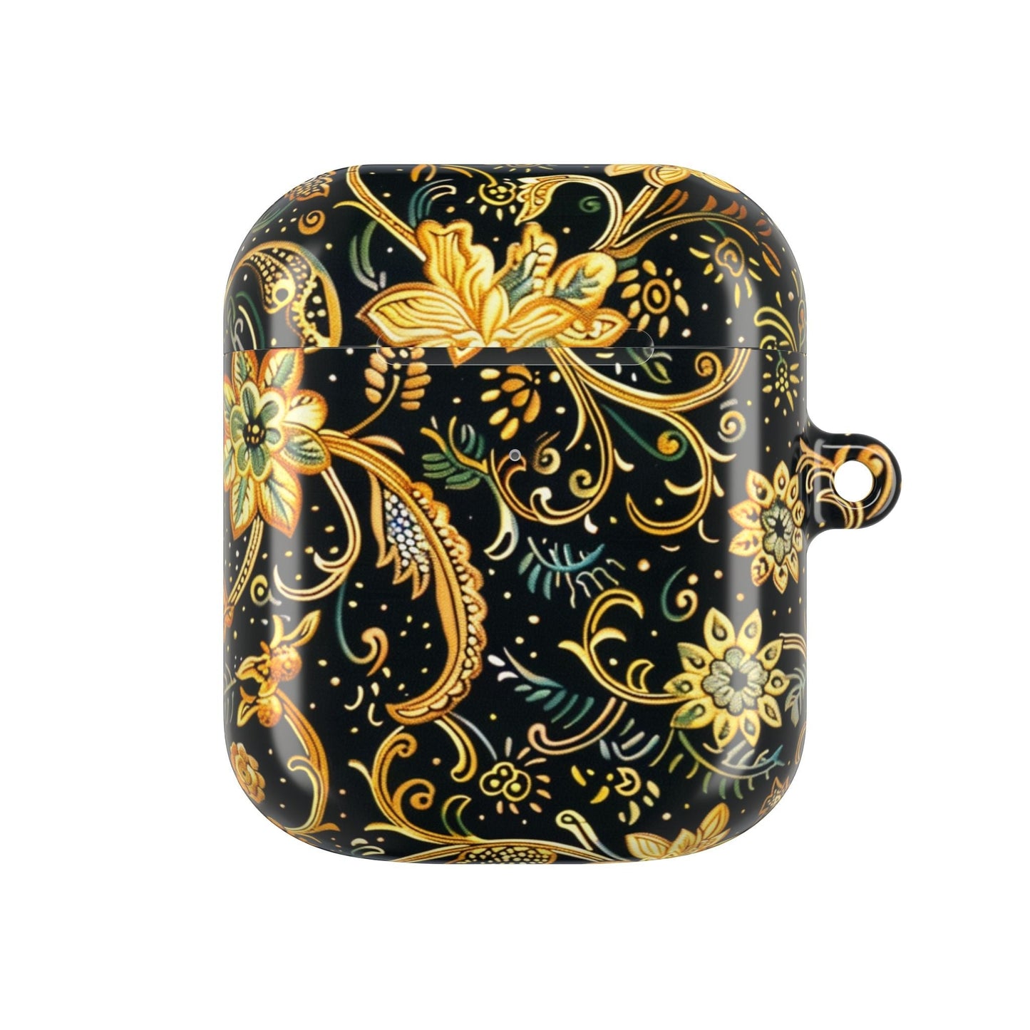 Gold Floral Paisley AirPod Case — Elegant Protective Charging Case - DIGITAL X