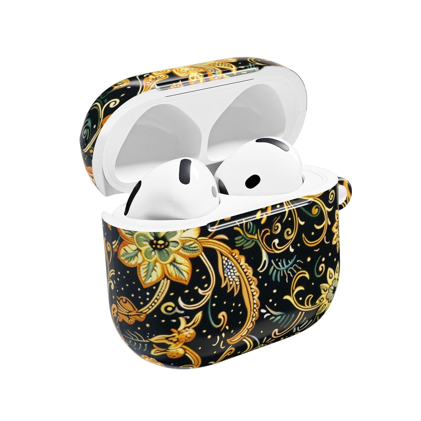 Gold Floral Paisley AirPod Case — Elegant Protective Charging Case - DIGITAL X