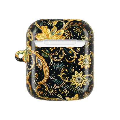 Gold Floral Paisley AirPod Case — Elegant Protective Charging Case - DIGITAL X