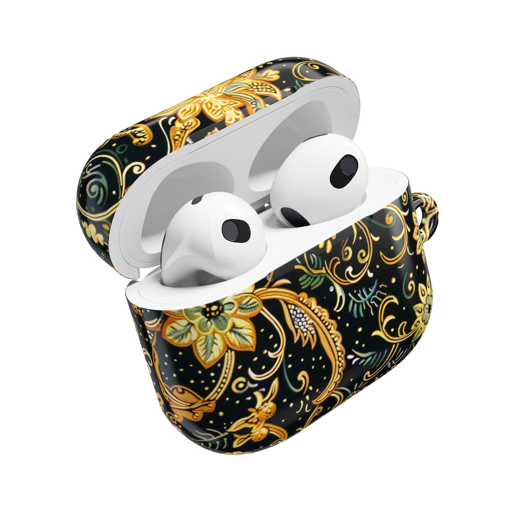 Gold Floral Paisley AirPod Case — Elegant Protective Charging Case - DIGITAL X