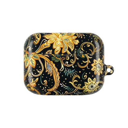 Gold Floral Paisley AirPod Case — Elegant Protective Charging Case - DIGITAL X