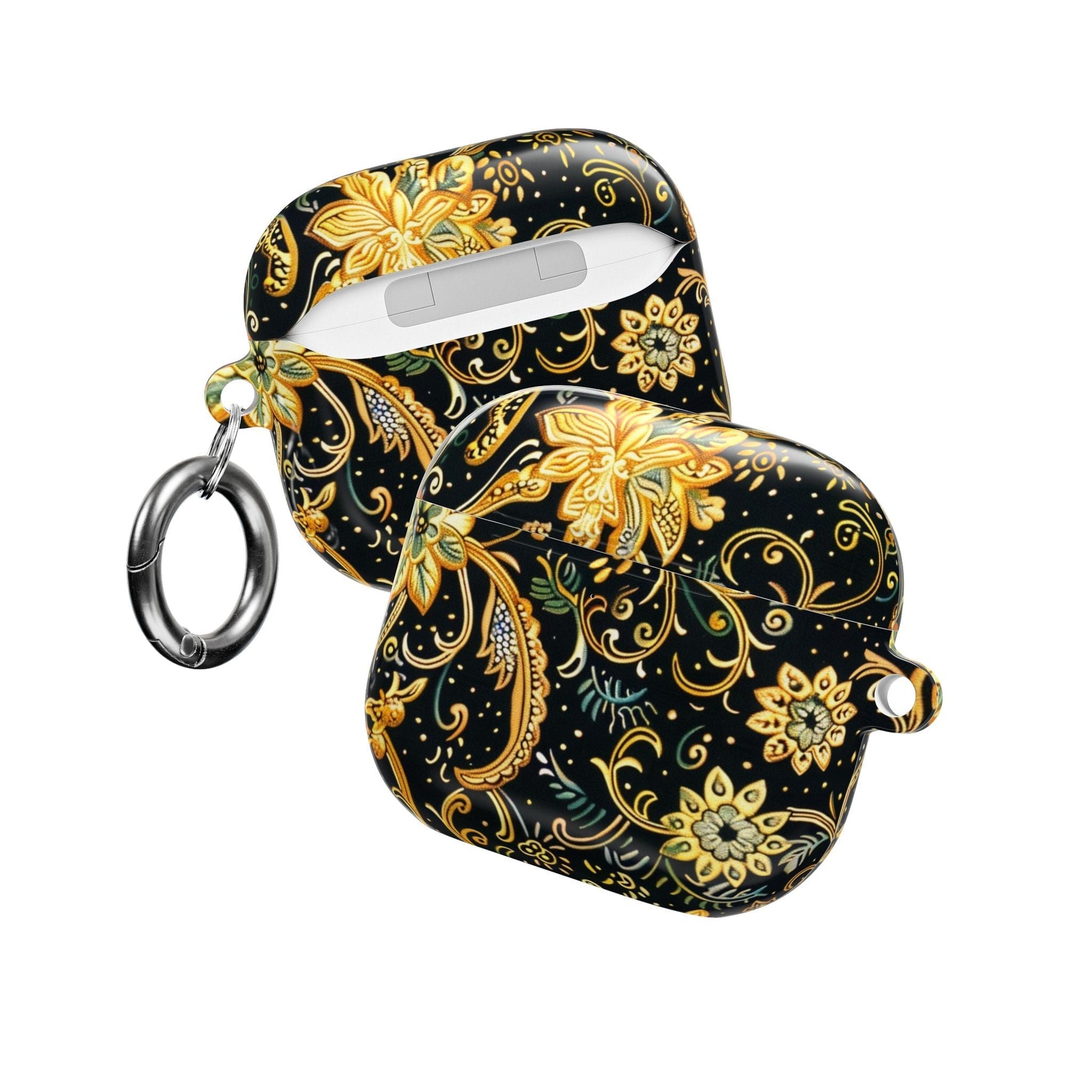 Gold Floral Paisley AirPod Case — Elegant Protective Charging Case - DIGITAL X