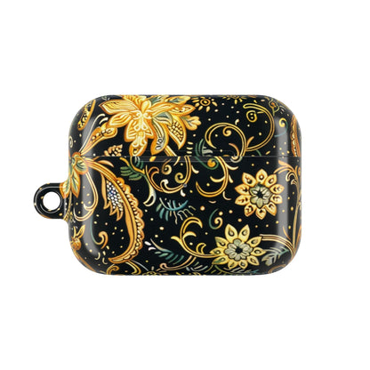 Gold Floral Paisley AirPod Case — Elegant Protective Charging Case - DIGITAL X