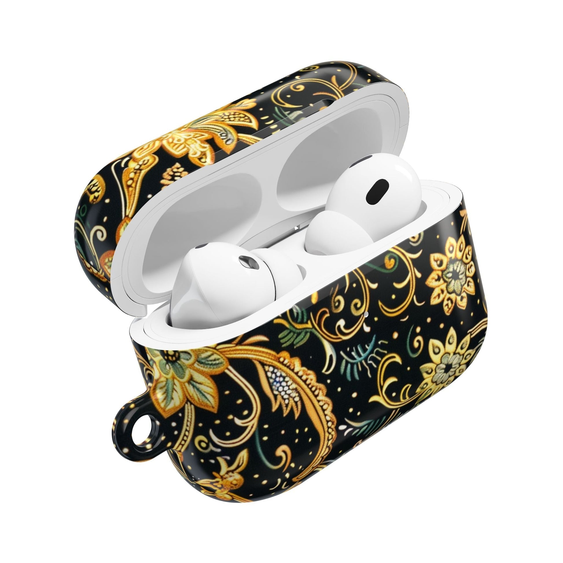 Gold Floral Paisley AirPod Case — Elegant Protective Charging Case - DIGITAL X