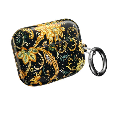 Gold Floral Paisley AirPod Case — Elegant Protective Charging Case - DIGITAL X
