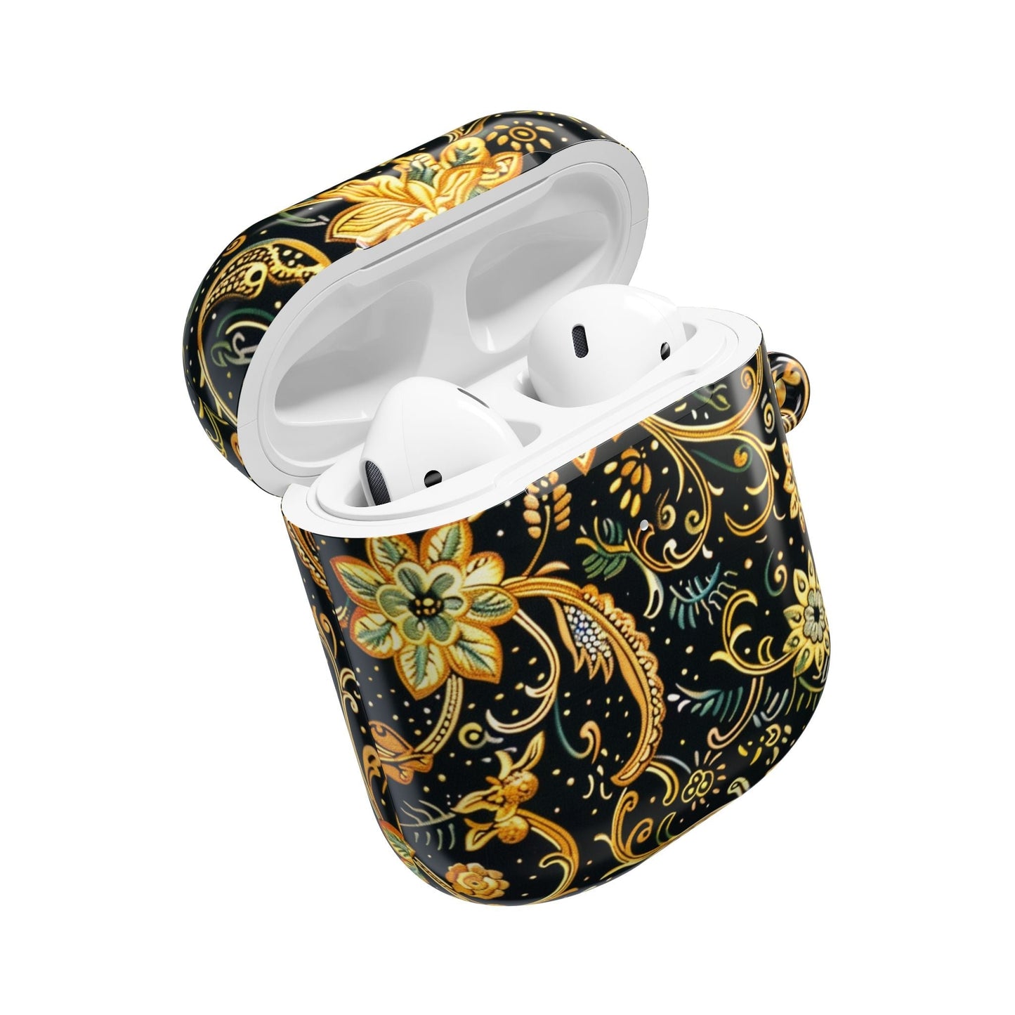 Gold Floral Paisley AirPod Case — Elegant Protective Charging Case - DIGITAL X