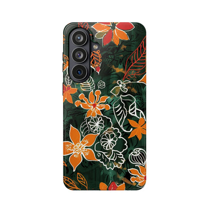 Magnetic Impact - Resistant Phone Case — Tropical Orange Floral - DIGITAL X