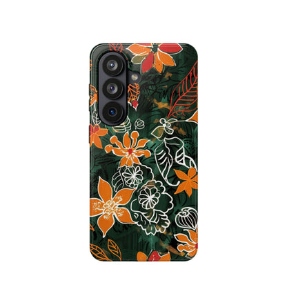 Magnetic Impact - Resistant Phone Case — Tropical Orange Floral - DIGITAL X