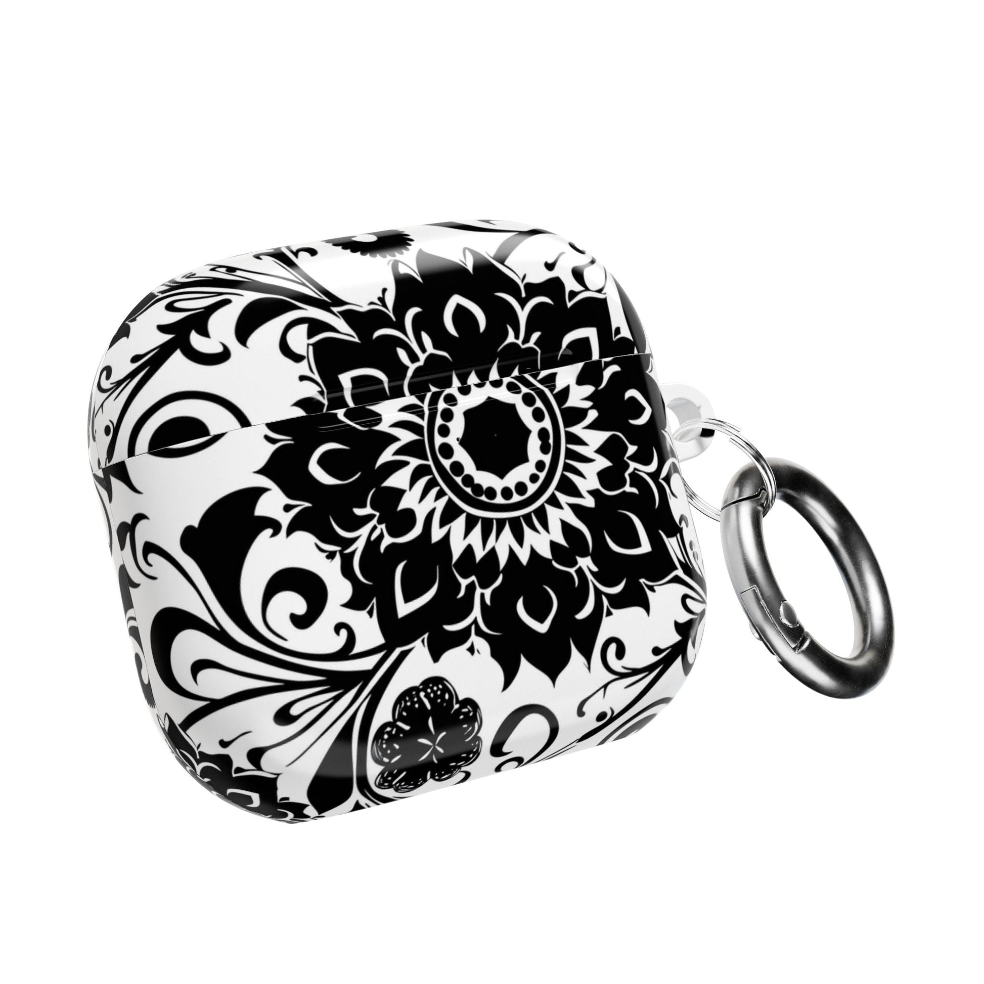 Mandala Black - White AirPod Case — Floral Boho Protective Cover - DIGITAL X