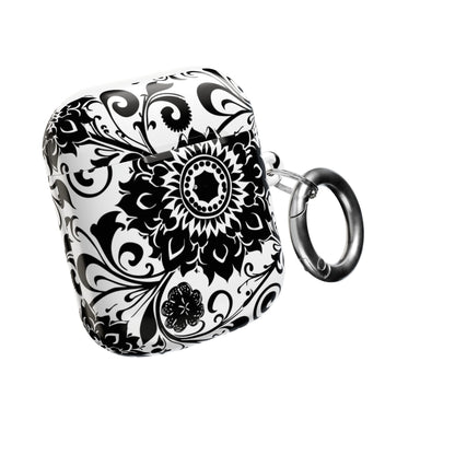 Mandala Black - White AirPod Case — Floral Boho Protective Cover - DIGITAL X