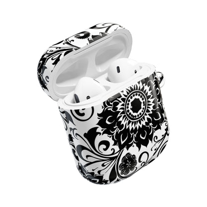 Mandala Black - White AirPod Case — Floral Boho Protective Cover - DIGITAL X