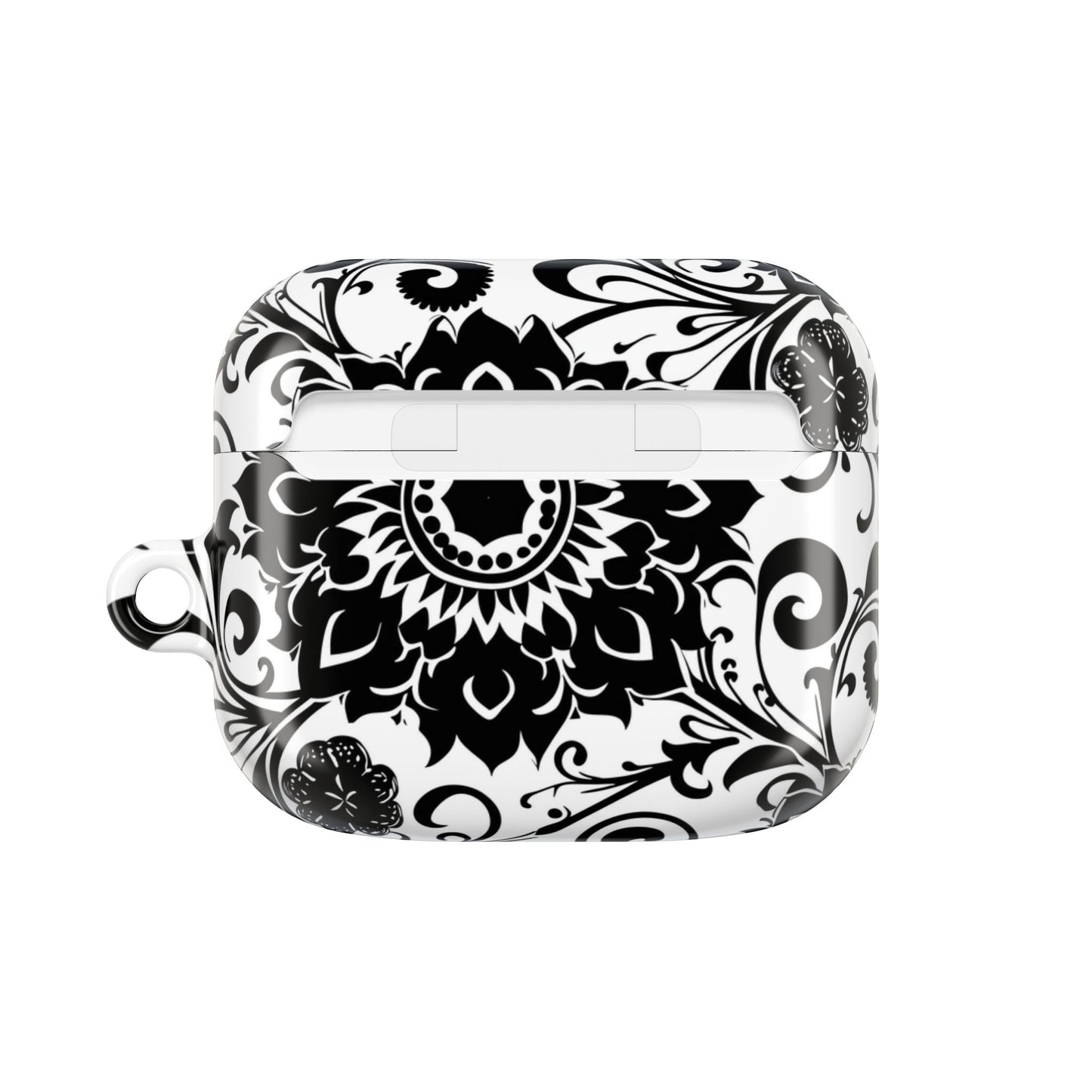 Mandala Black - White AirPod Case — Floral Boho Protective Cover - DIGITAL X