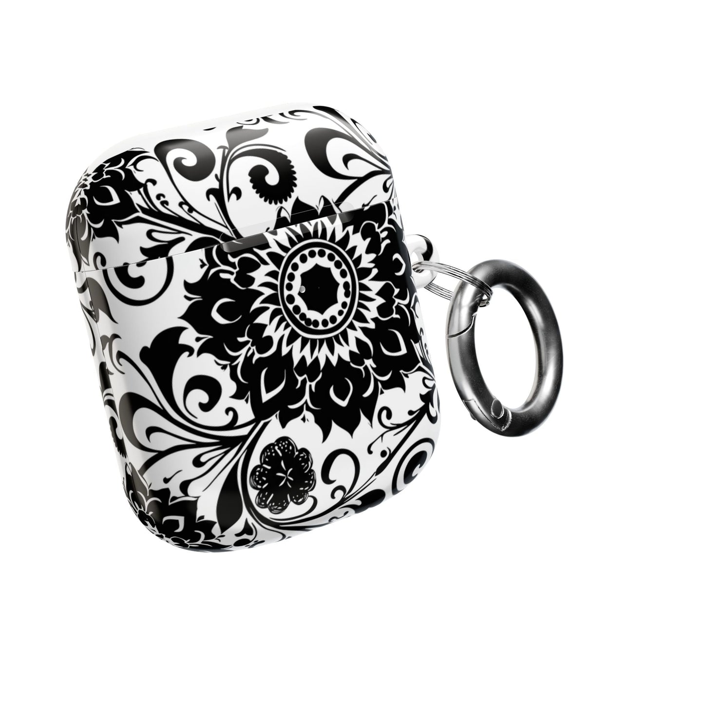 Mandala Black - White AirPod Case — Floral Boho Protective Cover - DIGITAL X