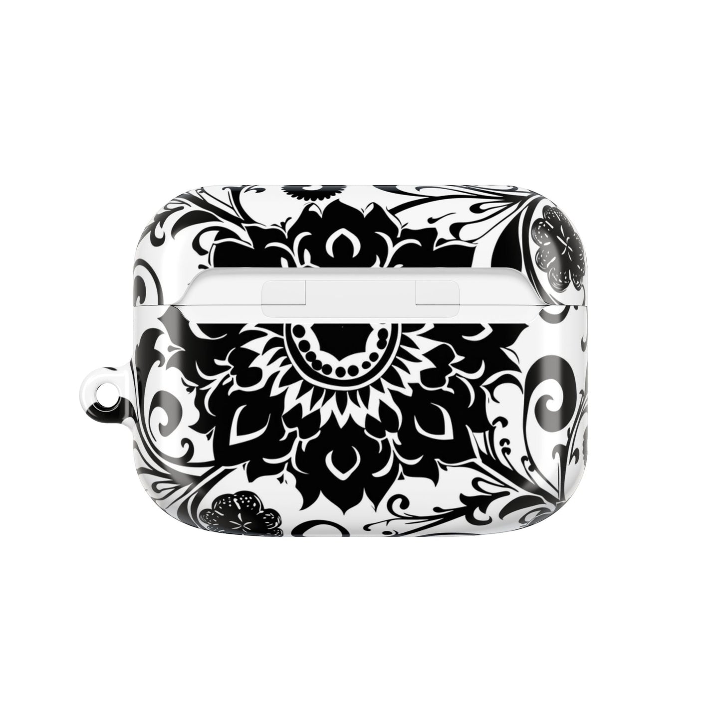 Mandala Black - White AirPod Case — Floral Boho Protective Cover - DIGITAL X