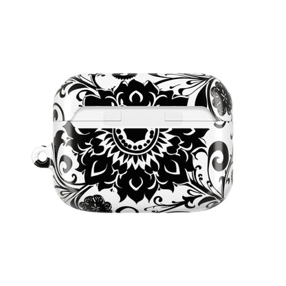 Mandala Black - White AirPod Case — Floral Boho Protective Cover - DIGITAL X
