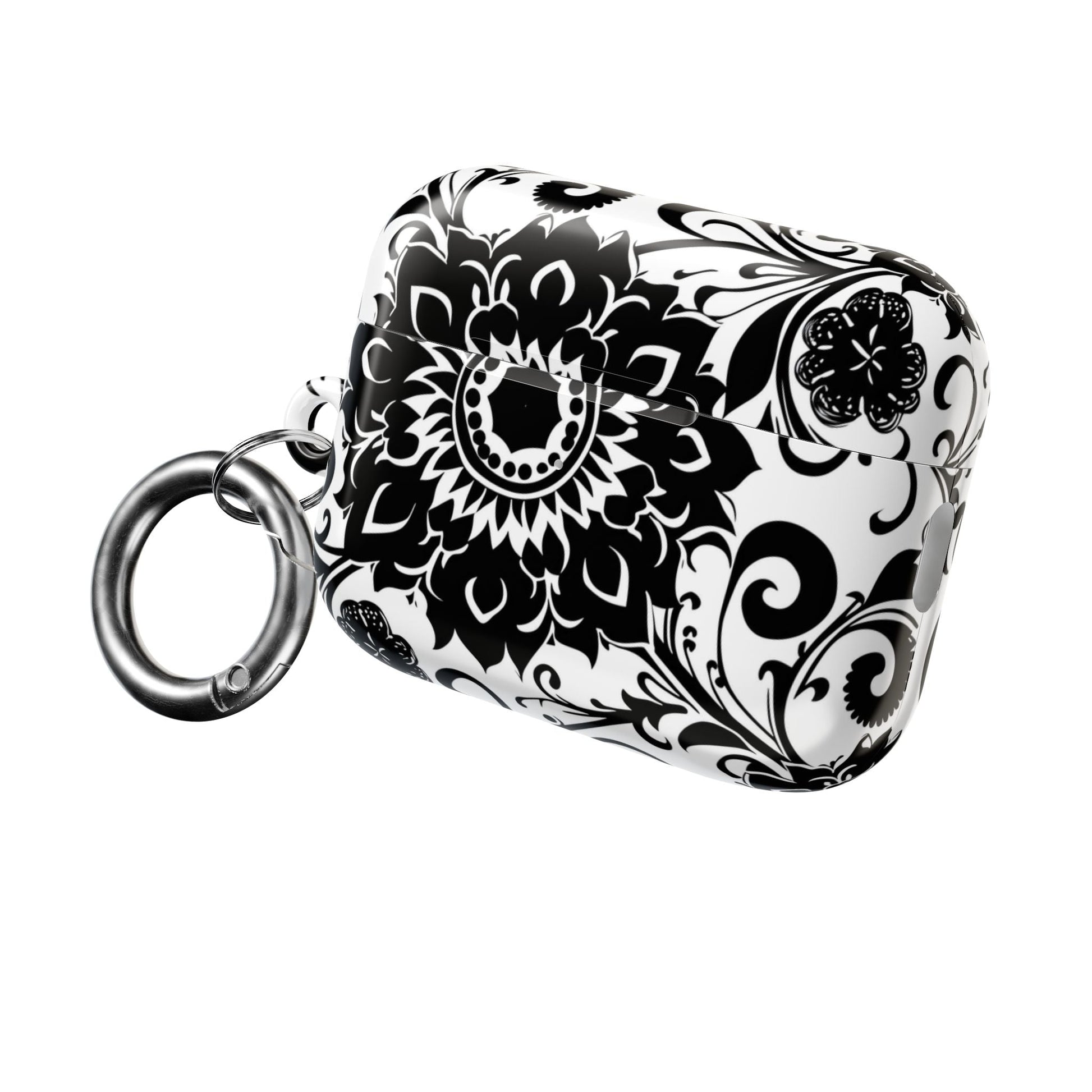 Mandala Black - White AirPod Case — Floral Boho Protective Cover - DIGITAL X