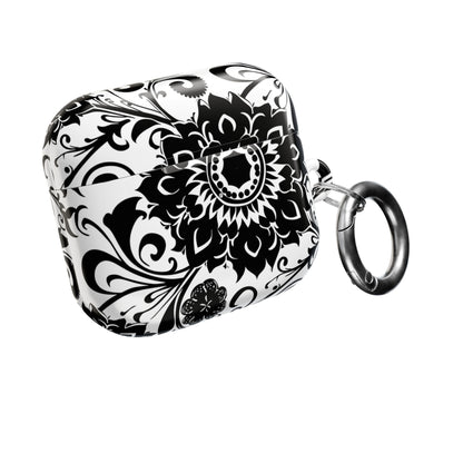 Mandala Black - White AirPod Case — Floral Boho Protective Cover - DIGITAL X