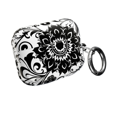 Mandala Black - White AirPod Case — Floral Boho Protective Cover - DIGITAL X