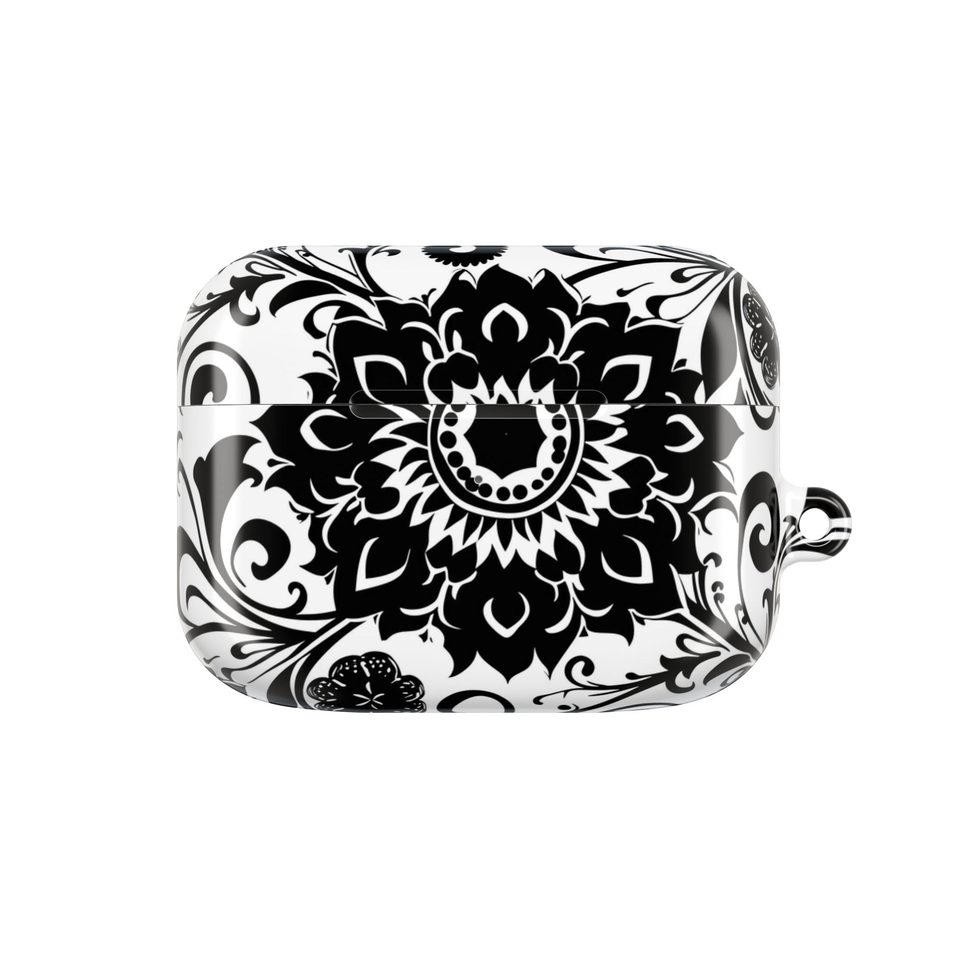 Mandala Black - White AirPod Case — Floral Boho Protective Cover - DIGITAL X