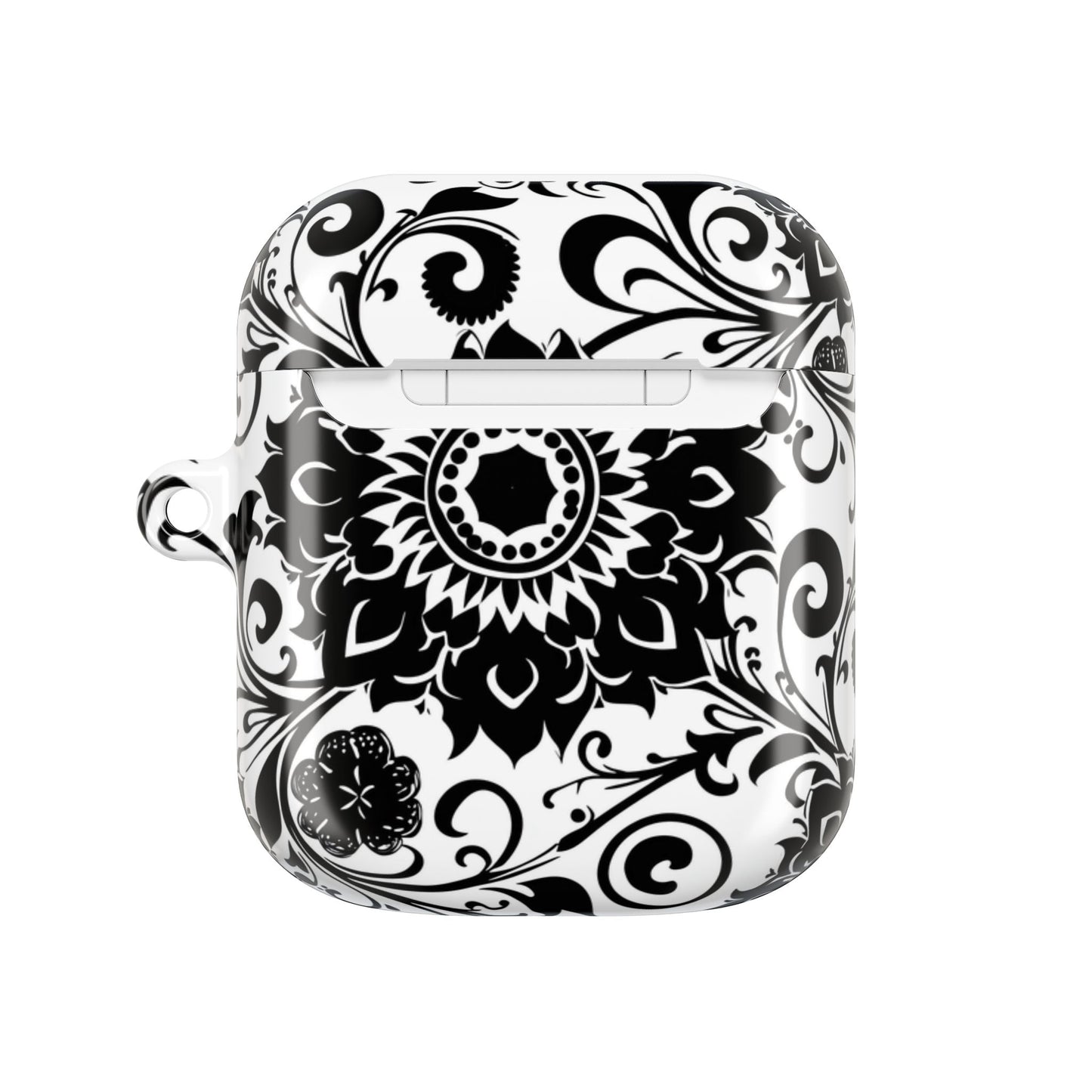 Mandala Black - White AirPod Case — Floral Boho Protective Cover - DIGITAL X