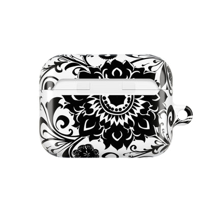 Mandala Black - White AirPod Case — Floral Boho Protective Cover - DIGITAL X