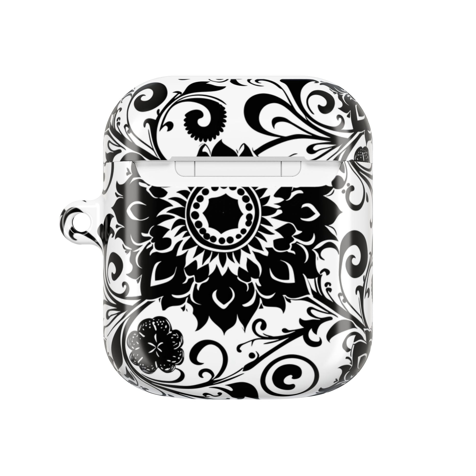 Mandala Black - White AirPod Case — Floral Boho Protective Cover - DIGITAL X