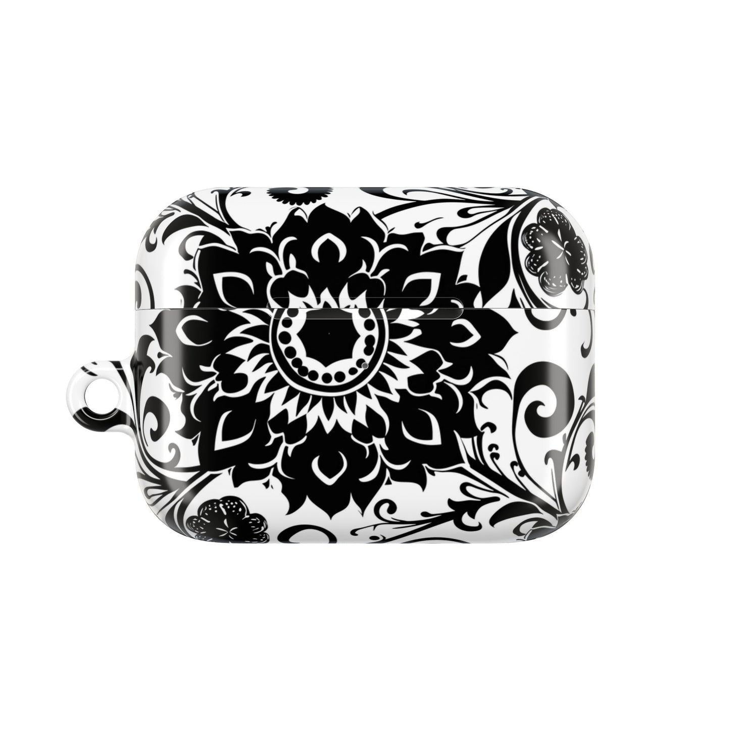Mandala Black - White AirPod Case — Floral Boho Protective Cover - DIGITAL X