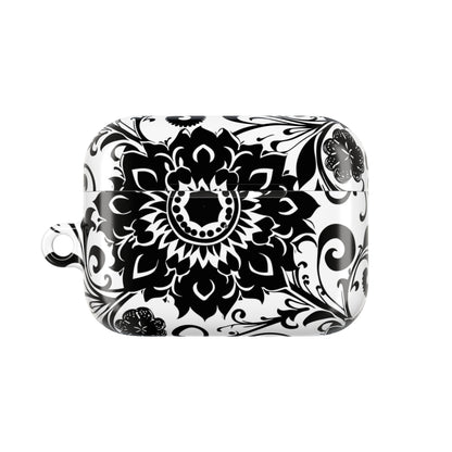 Mandala Black - White AirPod Case — Floral Boho Protective Cover - DIGITAL X