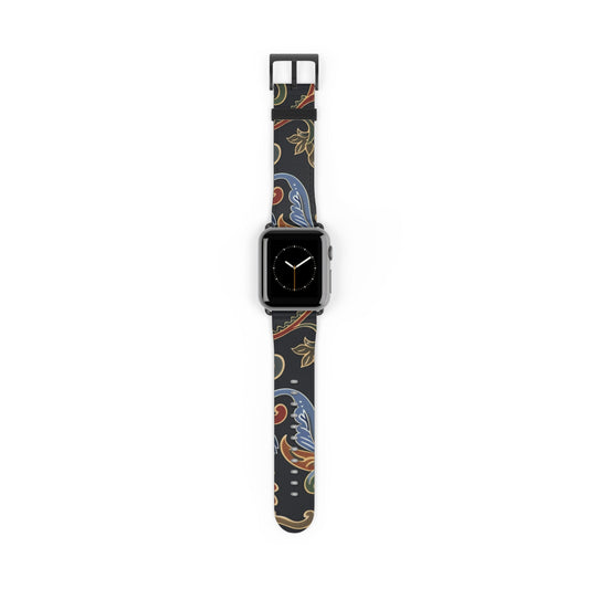 Paisley Floral Watch Band — Vintage Boho Apple Watch Strap - DIGITAL X